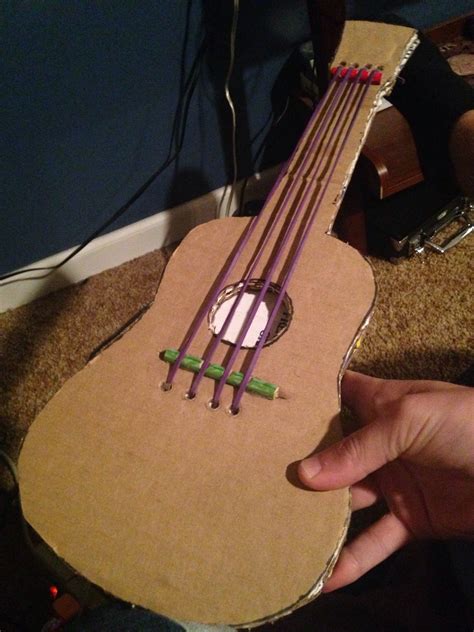 homemade guitar for school project